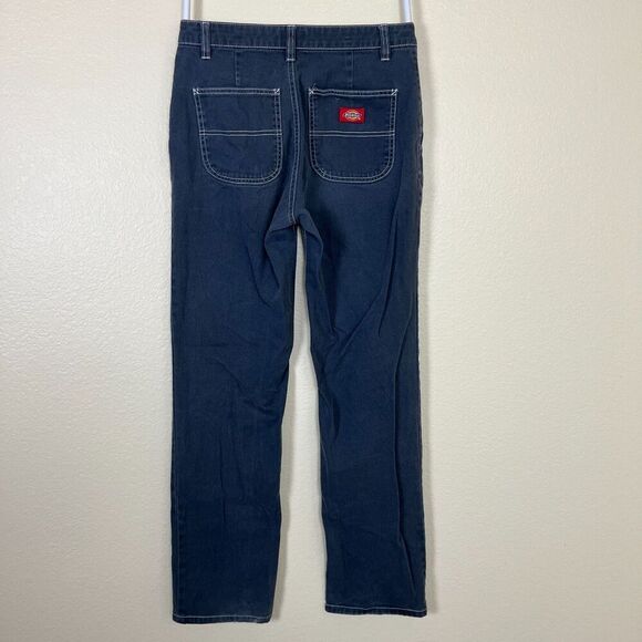 Dickies Women's Size 24 Gray Canvas Straight Leg Cotton Pants Low Rise Casual - Picture 6 of 9